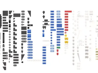 TwindBricks3D - 77240 Bugatti Centodieci Hyper Sports Car 3D print model