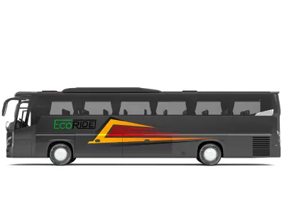 Modern Travel Bus - Coach Low-poly 3D model