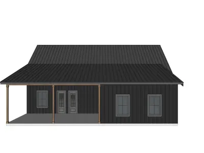 Barndominium House 073 -Archimple LLC Low-poly 3D model