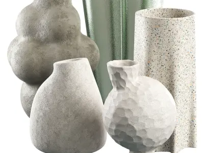 Vase Decor Low-poly 3D model 28