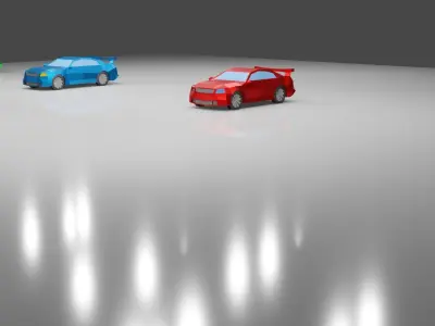 low poly cars car Low-poly 3D model