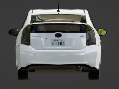 toyota prius lowpoly 3d model Low-poly 3D model