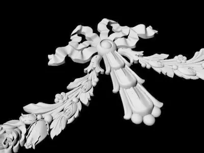 Central decor ornament for furniture 3D model 552