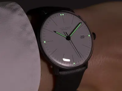 Minimalist Watch 3 - Automatic - White Dial x Black Case Low-poly 3D model