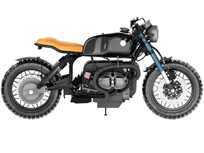 Black Motorcycle 3D model by proart10