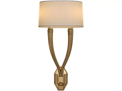 Ruhlmann Art Deco Double Copper Wall Sconce lamp 3D model