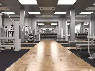 Gym Design For a Sports center in Oman 3D model