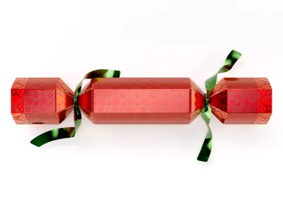 Cardboard Christmas Cracker 3D model