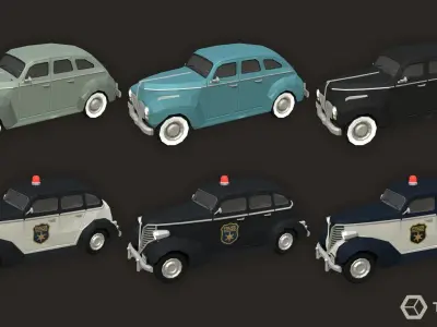 Mafia LowPoly Pack  Low-poly 3D model