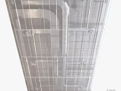 Decorative ceiling set 01 3D model