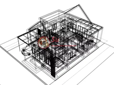 House 12x16m code 648 - Sketchup 3D model 3D model 3D model