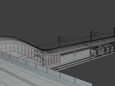 KT8D5 tram stop V 3D model