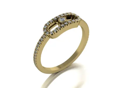 Jewelry Ring Gold 3D print model 24