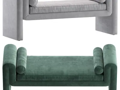 Mitchell Accent Bench By Burke Decor 3D model