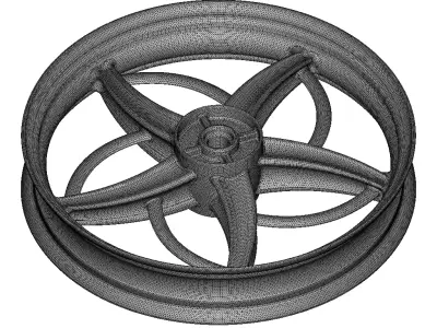 Plastic Cruiser Motorcycle Rim Toy 3D model