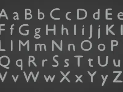 Balloons Alphabet 3D Model Free 3D model