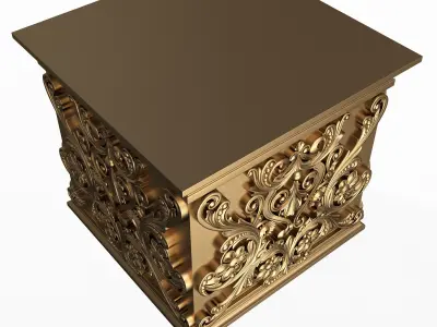 Carved Capital 0902 Low-poly 3D model