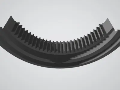 Gear and crescent trapeze janitor Mercedes  3D print model