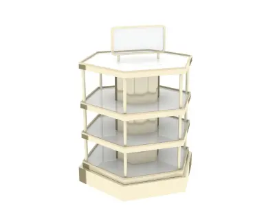 Showcase three tier display stand 3D model
