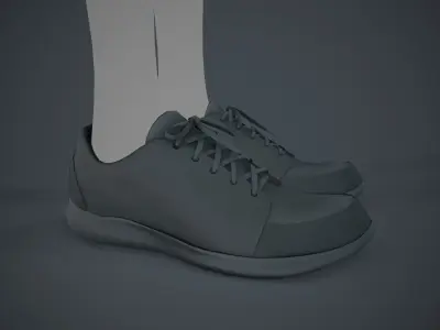 Black Shoes Style 1  Low-poly 3D model