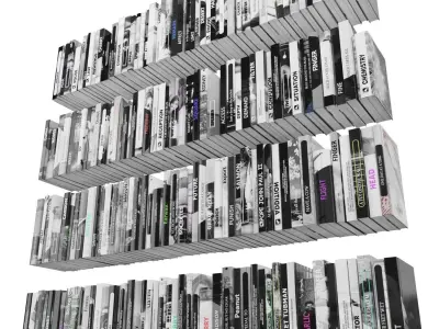 Books 150 pieces 2-7-3 Low-poly 3D model
