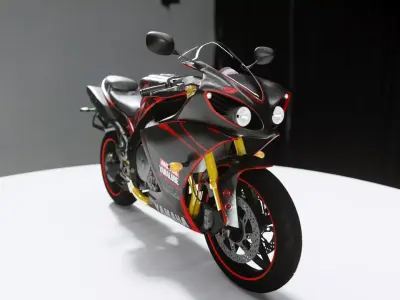 HQ Yamaha R1 3d model 3D model