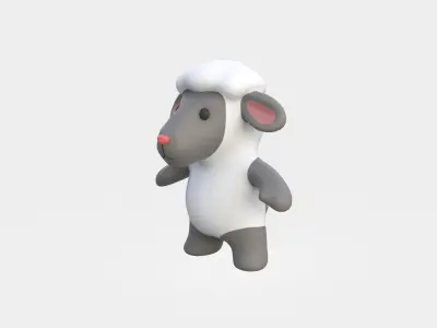 Little animal baby - Sheep cute - Animated Low-poly 3D model