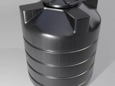 water tank 1000L Low-poly 3D model