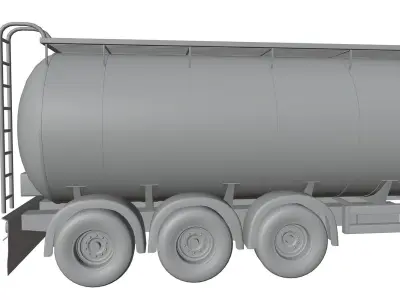 Tank truck unbranded 3D model