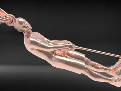 Golf Player Pendant  3D print model