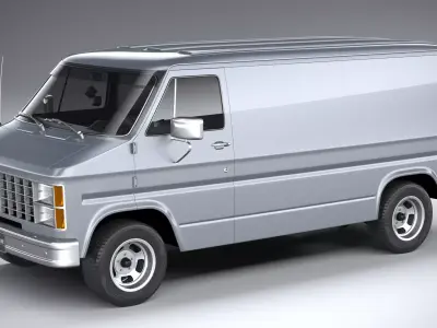 Generic American Van 1970 3D model