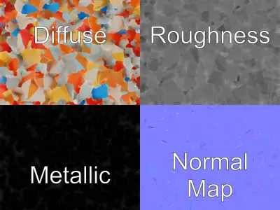 Geometric Origami Star Model Pack with Multi-layered Design Low-poly 3D model