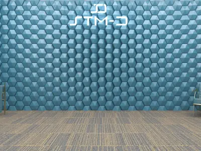 STM-D hexagon wall parametric model 210 Low-poly 3D model