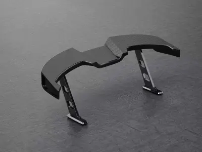 Spoiler technical carbon industrial 3D model