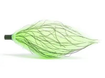 Radioactive Glow Fiber Sculpture Low-poly 3D model