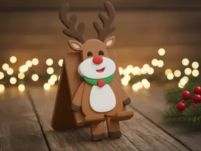 Reindeer phone stand 3D print model