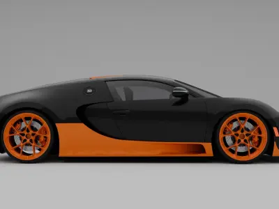 Bugatti Veyron 3D model by hydersharjeel4