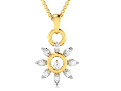 Woman Diamond Pendant 3D print model