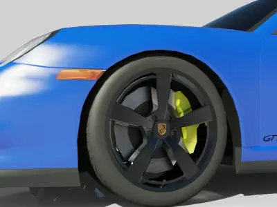 Porsche GT2 Low-poly 3D model