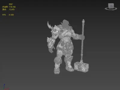 Next generation stylized female orcs Low-poly 3D model