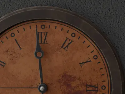 Wall Clock with Animation High Quality  Low-poly 3D model