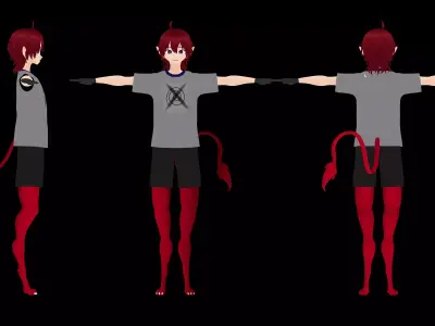 ANIME BOY FOX AVATAR READY TO GO FOR VRCHAT Low-poly 3D model