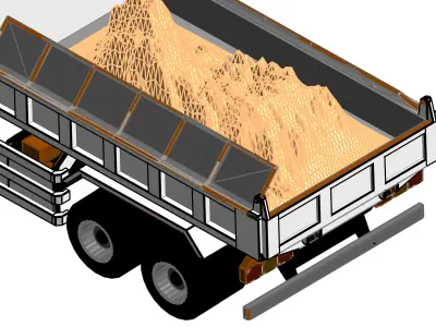 Large 10 Wheels Dump Truck 2019-10 Low-poly 3D model