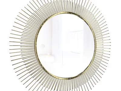Pressler Sunburst Accent Mirror 3D model