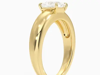Solitaire Engagement Ring 11 3D print model