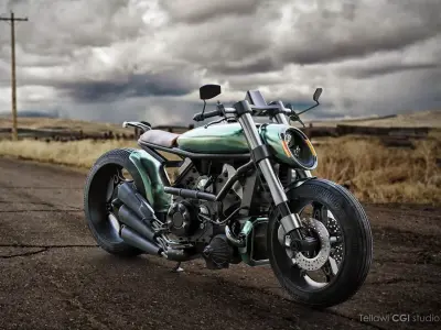 Cafe Racer Motorbike motoratti 3D model