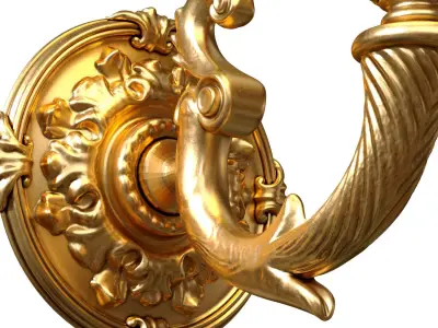 Mariner Classic Style Antique Gold Wall Sconce Light 3D model