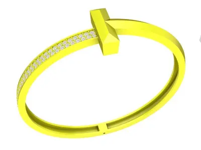 A7949 Luxury Diamond Women Bangle Bracelets 3D Model 3D print model