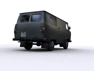 UAZ 452 Low-poly 3D model
