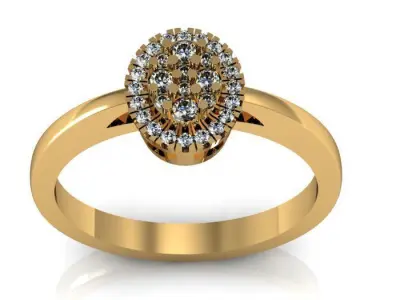 daimond ring 3D print model 5